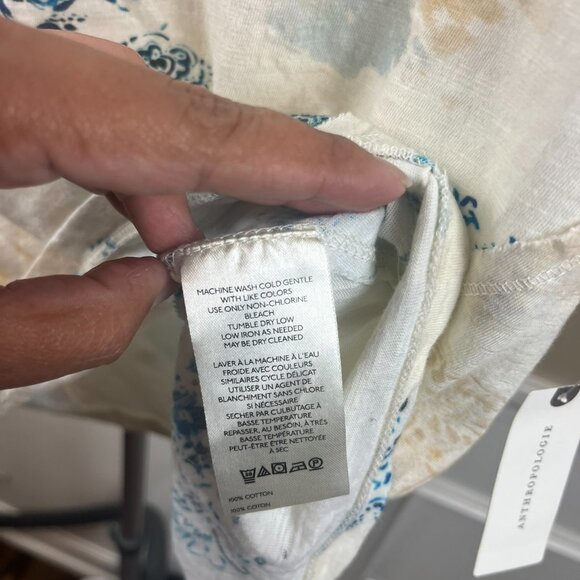 Pilcro Blue and Cream Short Sleeve Tee NWT - Picture 6 of 8